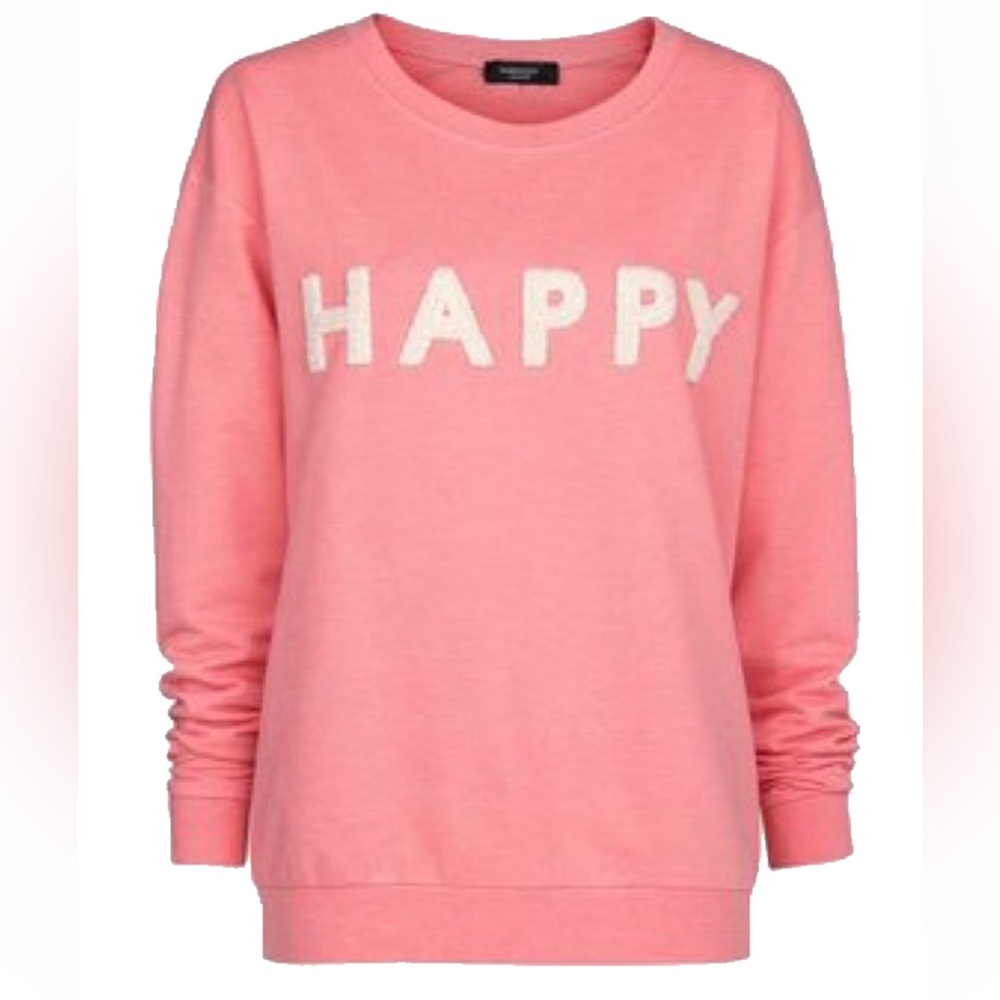Happy coral crew neck sweater